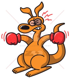 Boxing Kangaroo - illustratoons