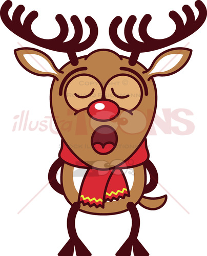 Christmas reindeer singing