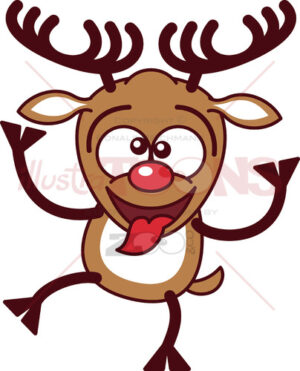 Cool Christmas reindeer making funny faces
