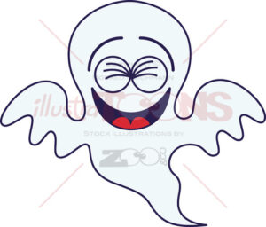 Halloween ghost laughing enthusiastically 1193