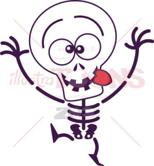 Halloween skeleton making funny faces 1105