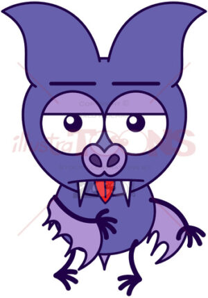 Purple bat feeling apathetic - illustratoons