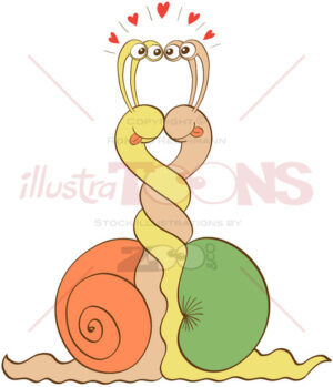 Slow snails falling in love - illustratoons