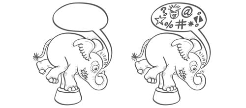 Circus elephant's texturing and details