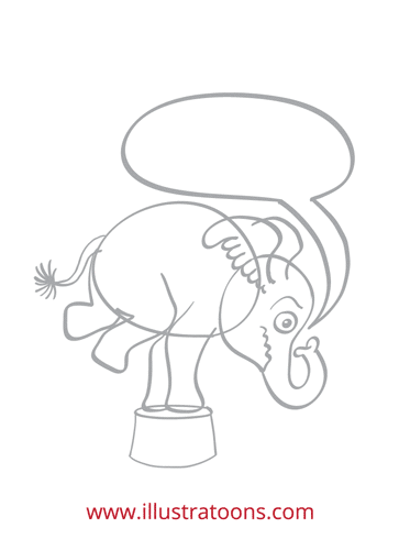 Quick animation on how to draw an elephant saying bad words