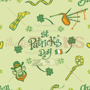 Minimalist Saint Patrick’s Day pattern - illustratoons