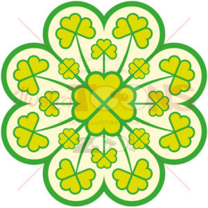 Saint Patrick’s decoration in form of four-leaf clover - illustratoons