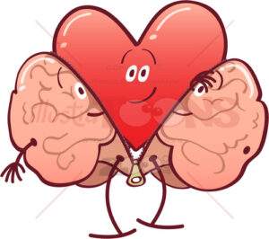 Mischievous heart getting rid of a brain costume - illustratoons