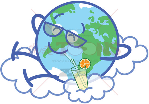 A well deserved break for our beloved planet Earth - illustratoons