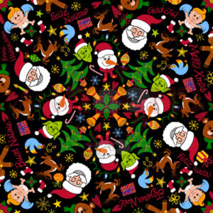 Hurry up, get all the joy of Christmas in a pattern design - illustratoons