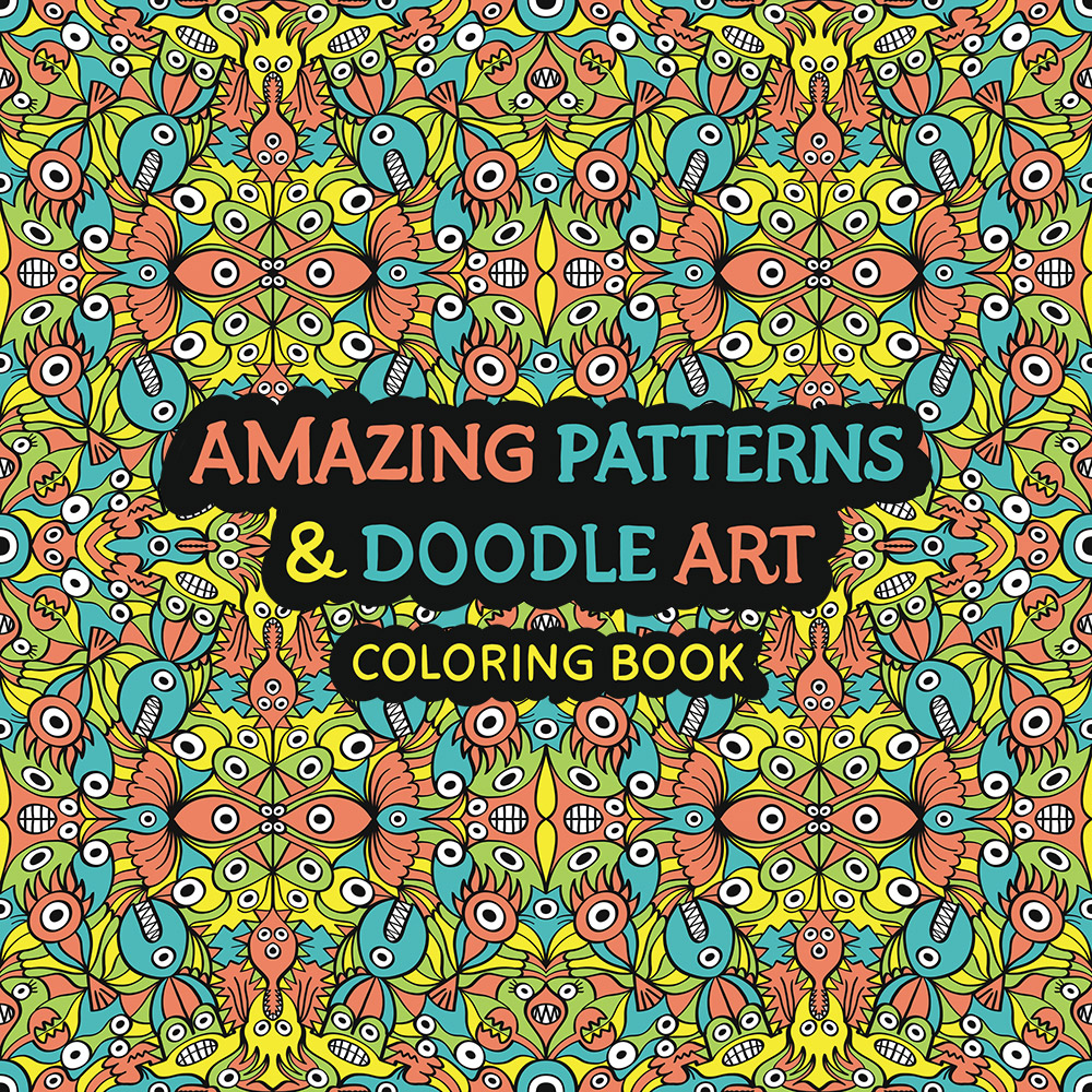 32 Amazing Patterns and Doodle Art designs in a Coloring Book